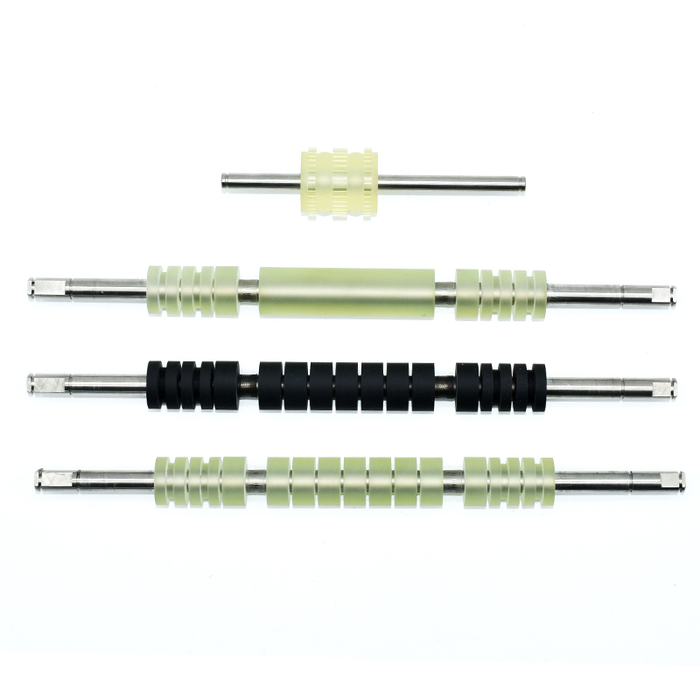 Thickness sensor roller shaft